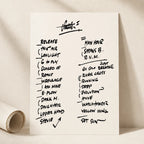 Pearl Jam Seattle Setlist Wall Art - Climate Pledge Arena, Night 1 - 5/28/24