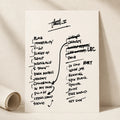 Pearl Jam Seattle Setlist Wall Art - Climate Pledge Arena, Night 2 - 5/30/24