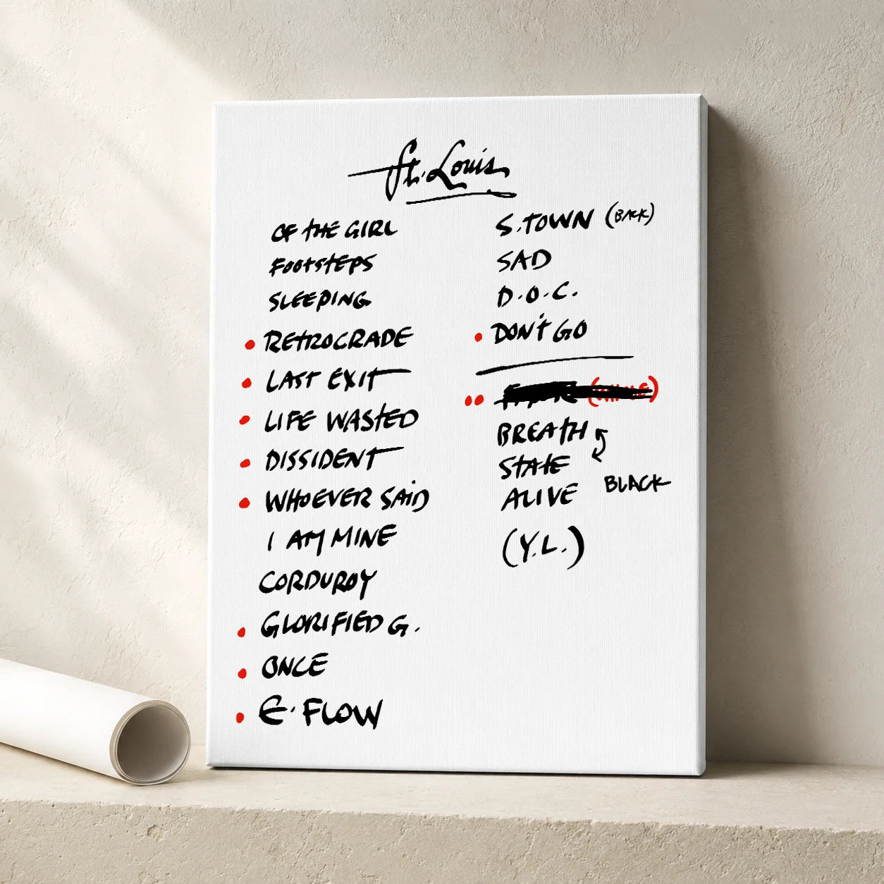 Pearl Jam St. Louis Setlist Wall Art - Enterprise Center - 9/18/22