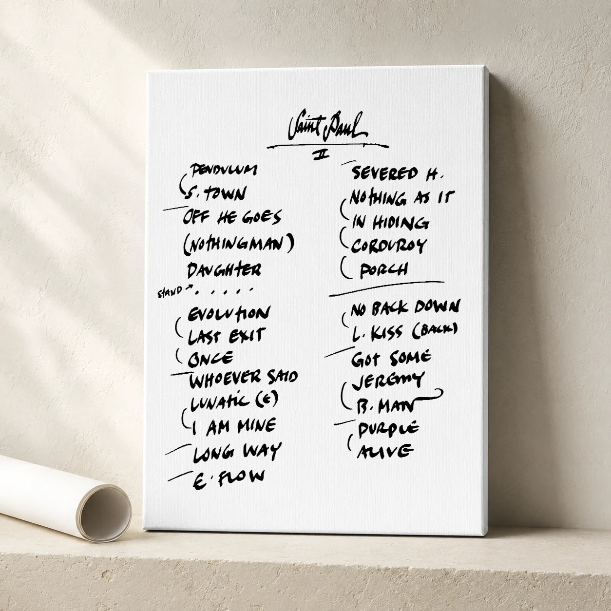 Pearl Jam St. Paul Setlist Wall Art - Xcel Energy Center, Night 2 - 9/2/23