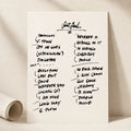 Pearl Jam St. Paul Setlist Wall Art - Xcel Energy Center, Night 2 - 9/2/23