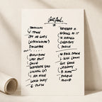 Pearl Jam St. Paul Setlist Wall Art - Xcel Energy Center, Night 2 - 9/2/23
