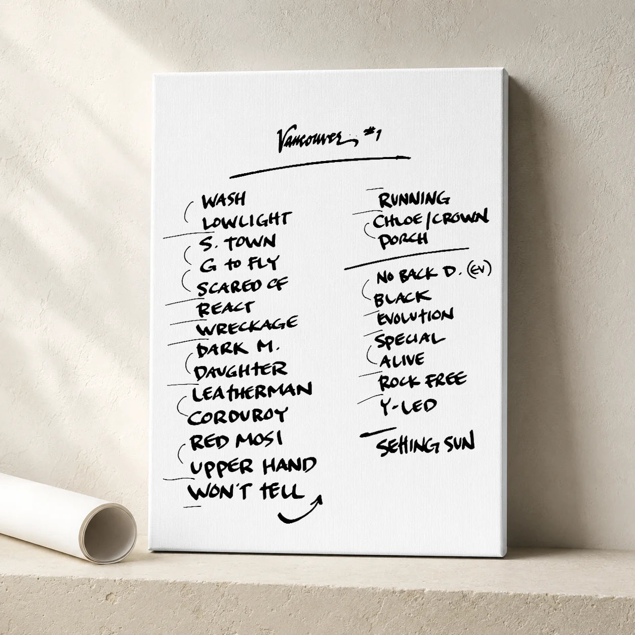 Pearl Jam Vancouver Setlist Wall Art - Rogers Arena, Night 1 - 5/4/24