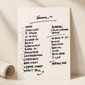 Pearl Jam Vancouver Setlist Wall Art - Rogers Arena, Night 1 - 5/4/24