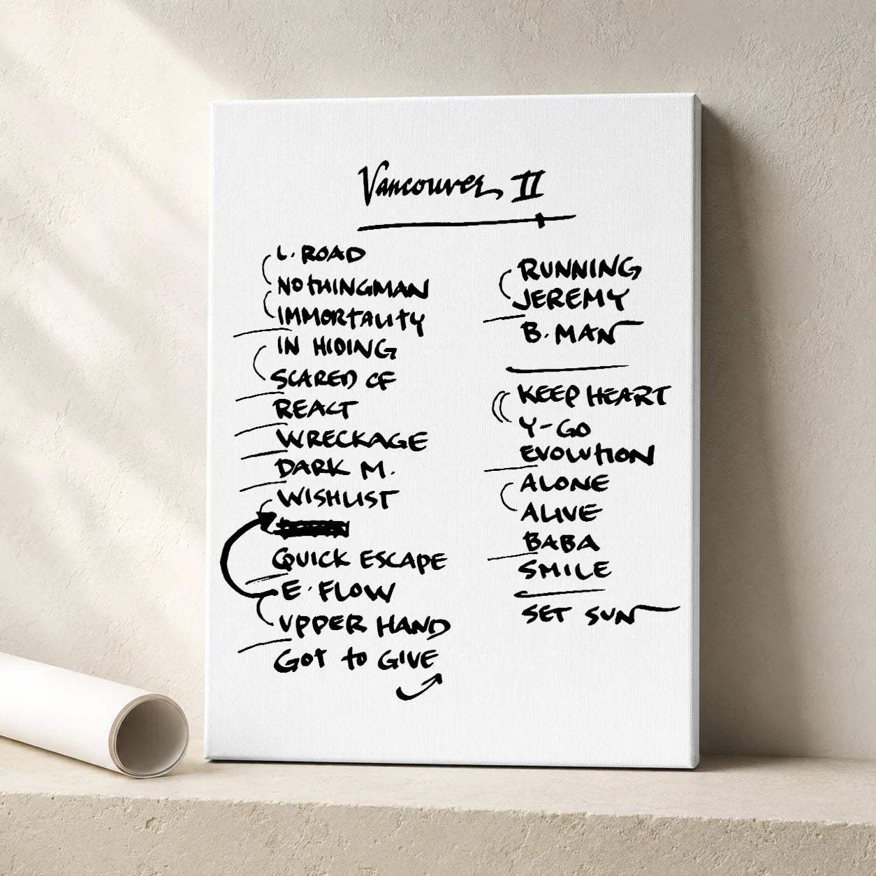 Pearl Jam Vancouver Setlist Wall Art - Rogers Arena, Night 2 - 5/6/24
