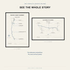 Portrait and landscape composition examples for the personalized Travel Journey Map