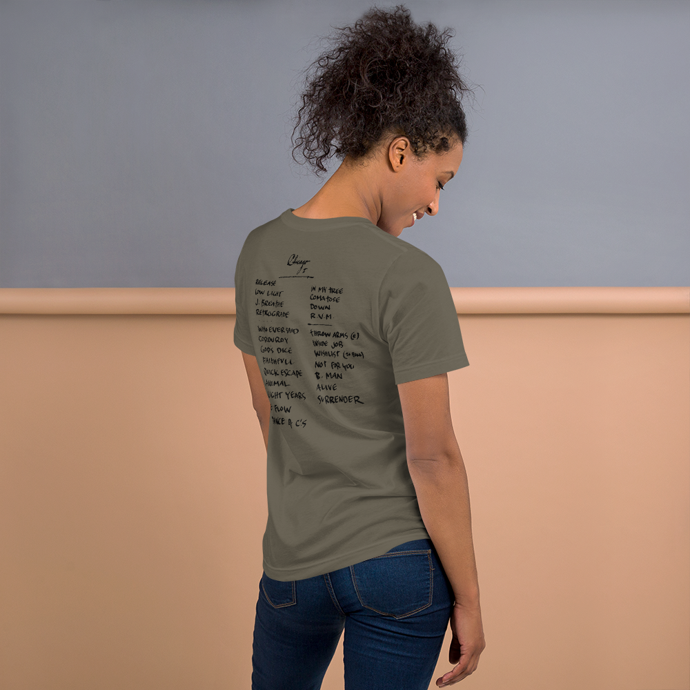 Pearl Jam | Custom | Concert | Setlist | T-Shirt | Custom | Fan Art | Gift for Him | Gift for Her | Unique Gift