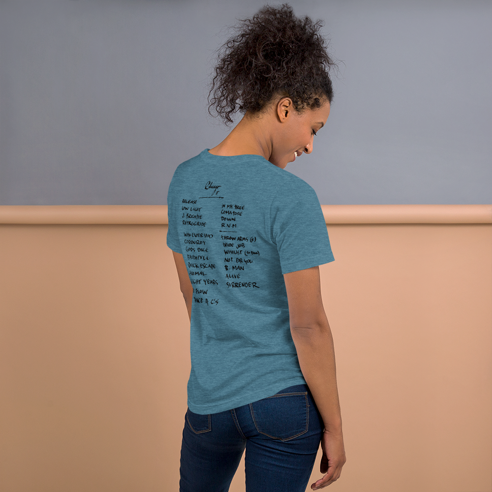 Pearl Jam | Custom | Concert | Setlist | T-Shirt | Custom | Fan Art | Gift for Him | Gift for Her | Unique Gift