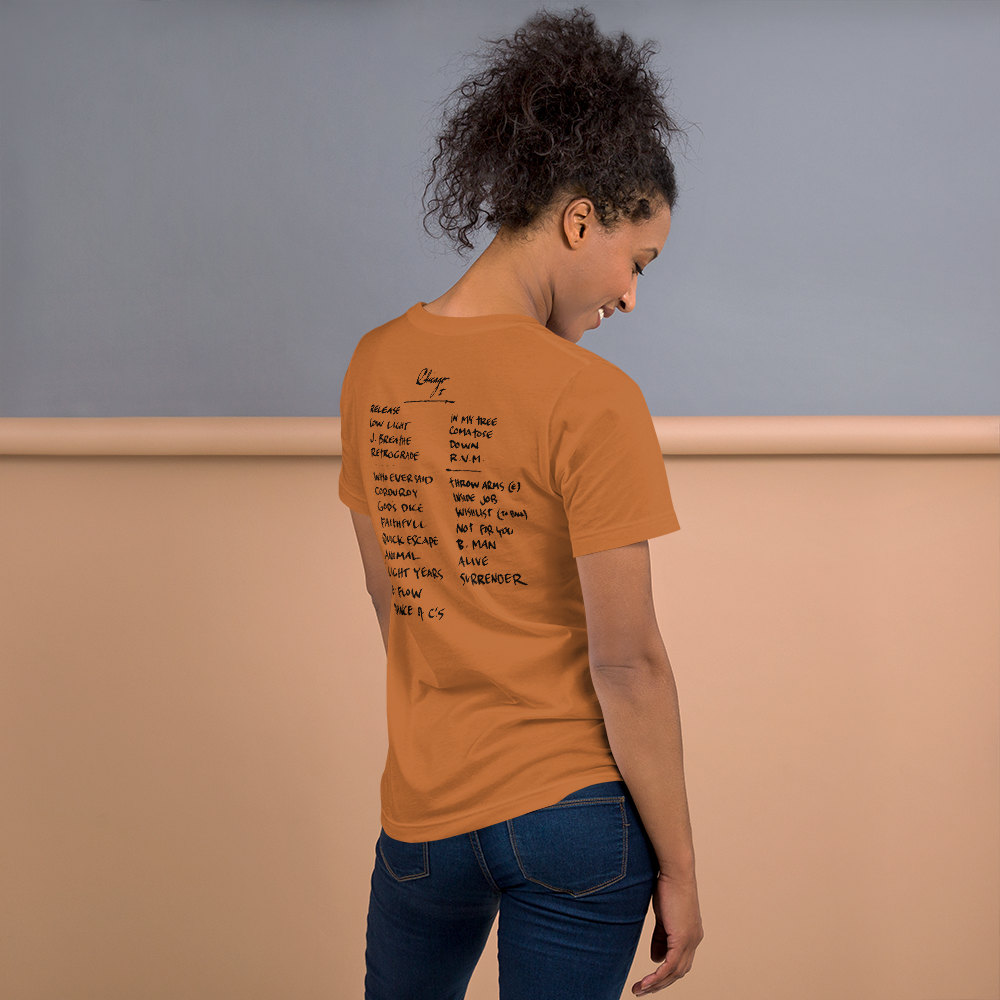 Pearl Jam | Custom | Concert | Setlist | T-Shirt | Custom | Fan Art | Gift for Him | Gift for Her | Unique Gift